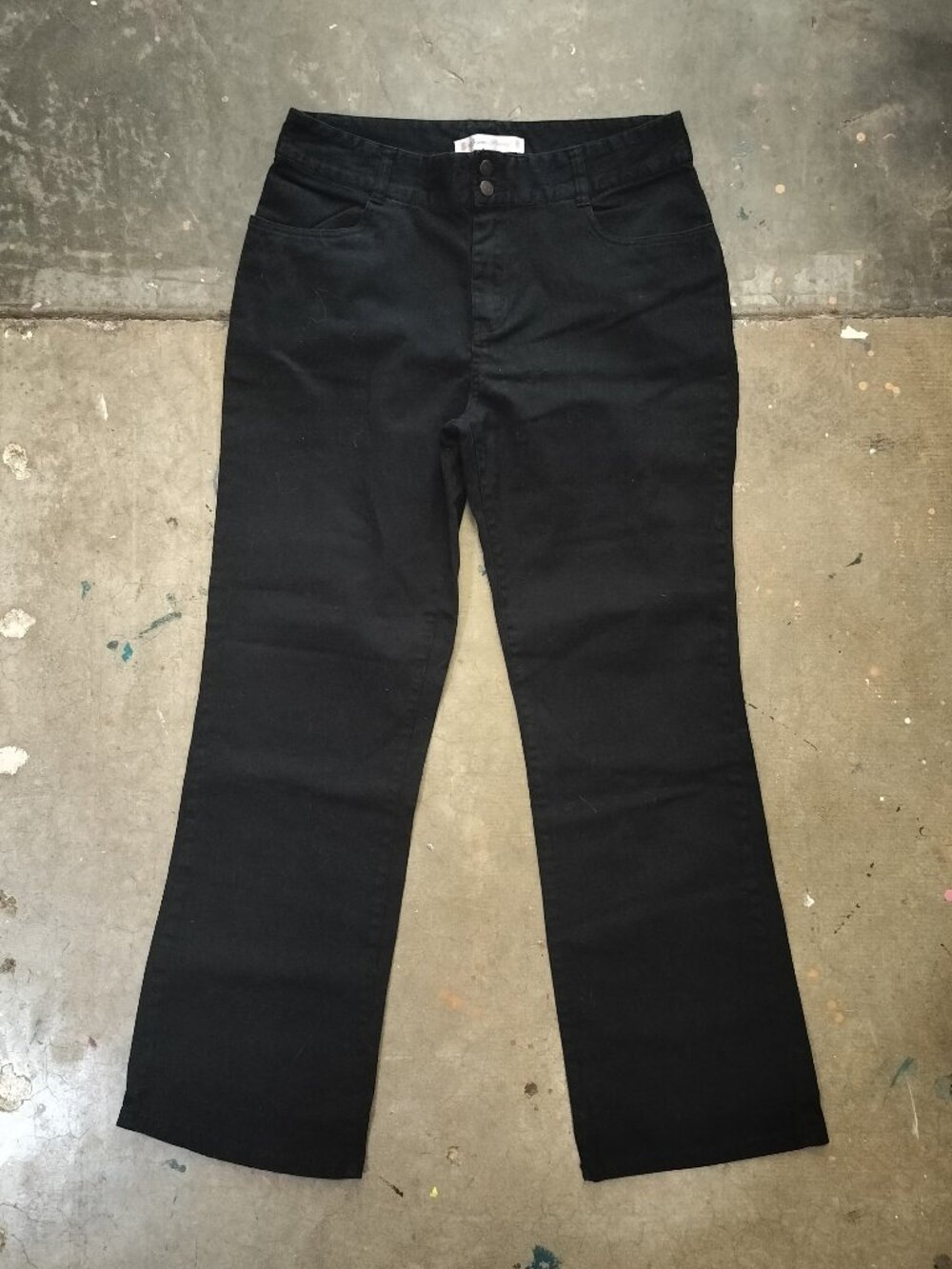 Vintage Bill Blass Jeans Stains Away Casual Straight Chino Pants Black